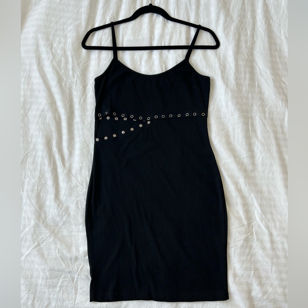 Meshki Black Ribbed Dress